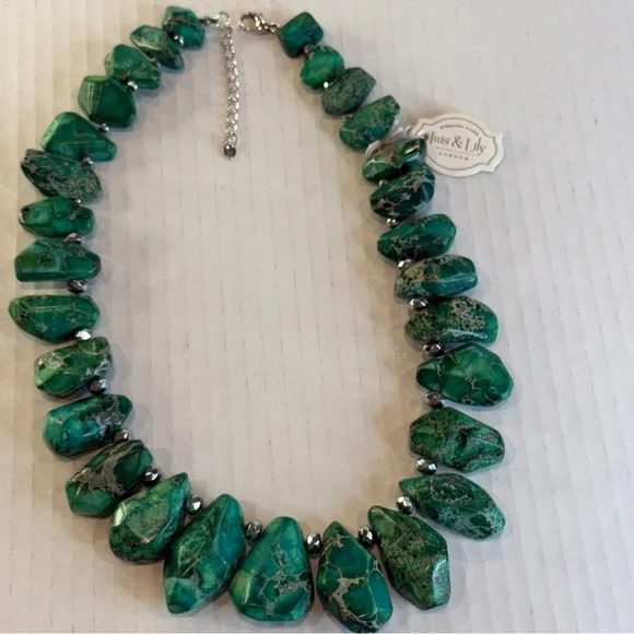 🆕 💚 King Jasper Goddess Necklace – Iris & Lily London – Sterling Silver 💚 - Picture 15 of 16